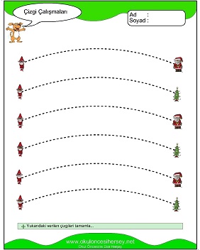 okul öncesi çizgi çalışmaları